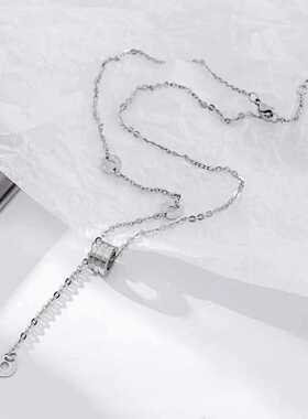 现在就出发王安宇同款钛钢小蛮腰项链男百搭痞帅高街吊坠男士项链