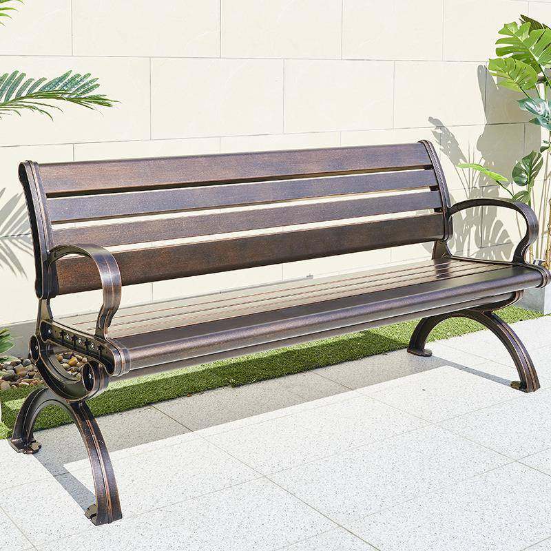 铸铝公园椅户外不锈钢长条凳子休闲广场椅长座椅室外庭院靠背长椅,淘宝优惠券,粉丝福利购,淘宝优惠卷