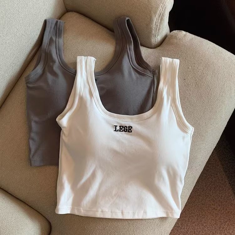 美式复古字母印花红色吊带背心女夏季辣妹风外穿美背修身短款上衣,淘宝优惠券,粉丝福利购,淘宝优惠卷