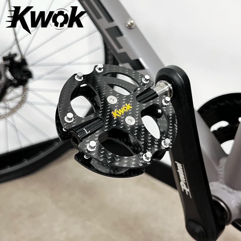 KWOK风火轮钛合金自行车折叠脚踏山地车碳纤维防滑脚蹬公路车通用 - 图1