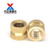 Injection molded knurled copper flower female copper insert