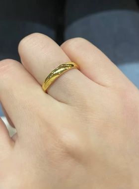 光面素圈实心素圈钛钢戒指网红时尚气质男女情侣对戒