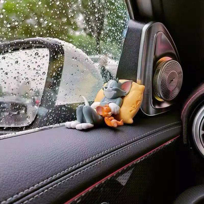 猫和老鼠汤姆杰瑞汽车载摆件车内装饰品可爱书桌面手办玩偶小摆件,淘宝优惠券,粉丝福利购,淘宝优惠卷