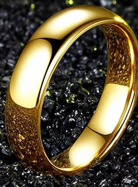 2026新款气质钛钢光面指环钛钢饰品内外弧球面情侣戒指