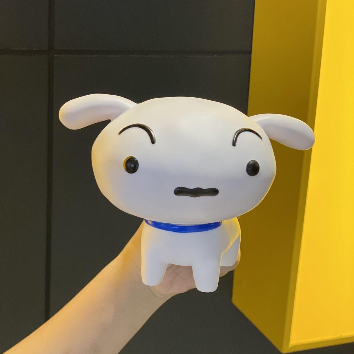 蜡笔小新小白手办卡通动漫模型可爱儿童玩偶公仔小狗桌面摆件礼物 - 图3