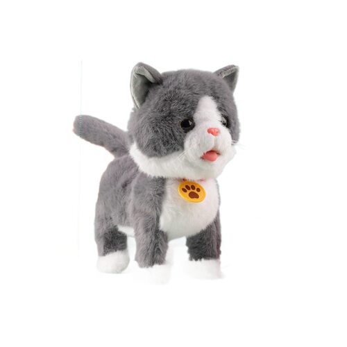 复读吐舌舔舔狗玩具走路会叫牵绳遥控小猫儿童宝宝电动会唱歌撒娇 - 图3