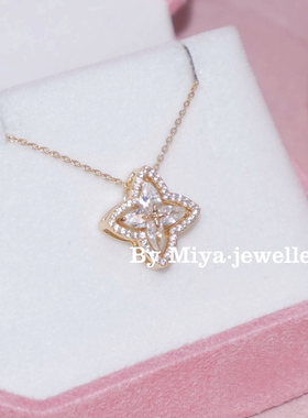 气质鸢尾花千金风 满锆项链