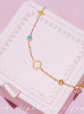 复古千金～睡觉不用摘！复古质感彩锆项链手链套装