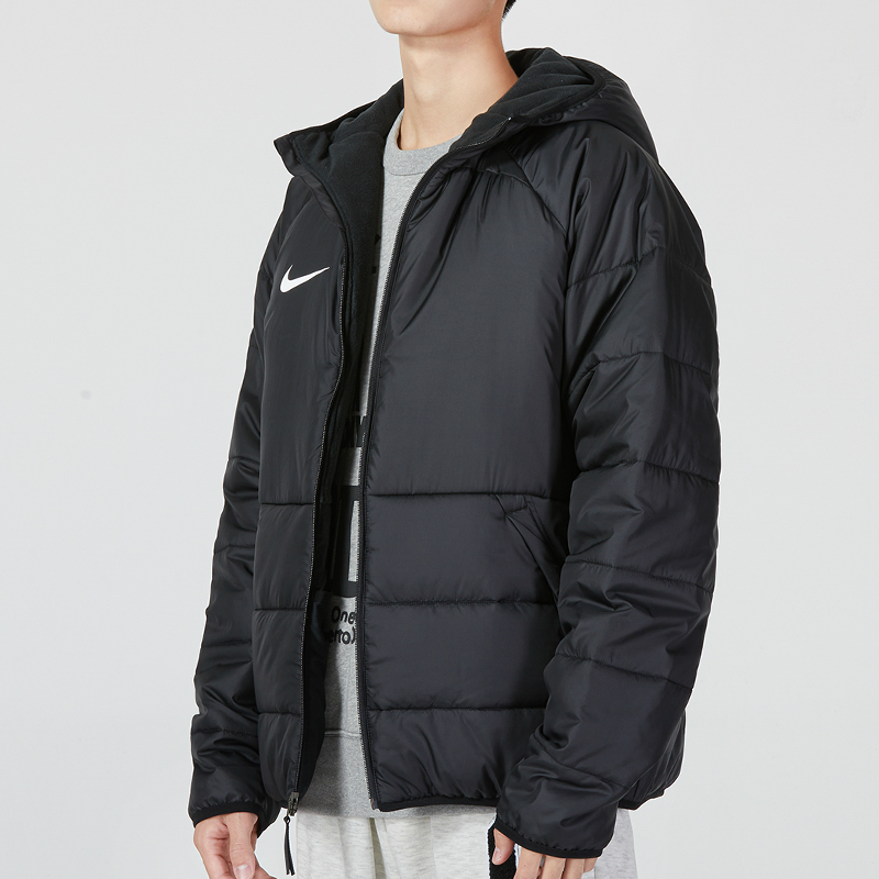 NIKE耐克羽绒服男冬季新款轻薄保暖加绒外套运动连帽棉服男DJ6311