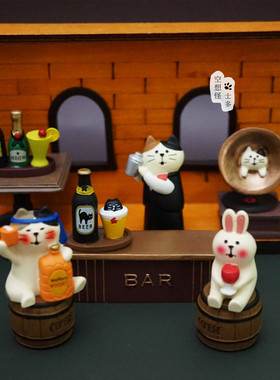 日式zakka创意猫咪调酒师三花猫