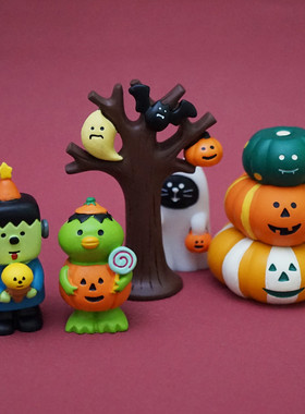 万圣节南瓜猫咪酒吧氛围装饰摆件