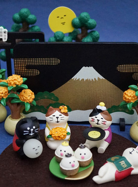 树脂装饰日式桌面中秋节摆件装饰