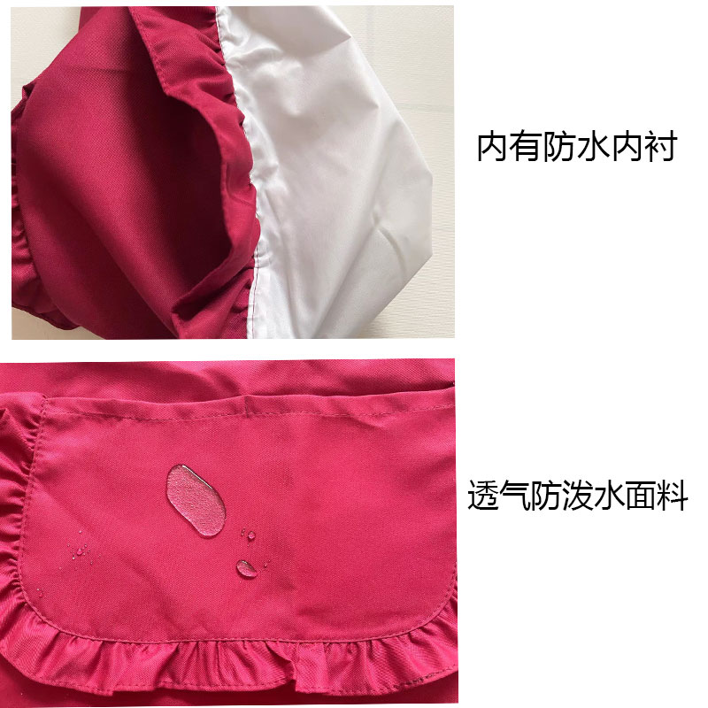 半截围裙女厨房家用防水防油半身围腰时餐厅服务员工作服定制印字 - 图1