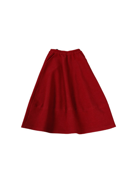 Yuanjia thickened red retro skirt