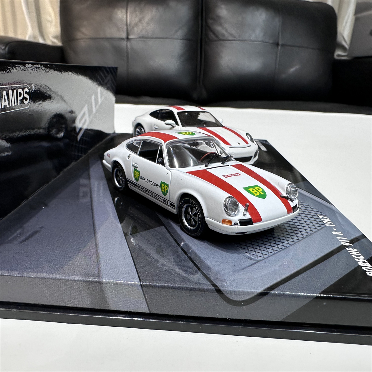 迷你切 1:43保时捷911R minichamps套装合金汽车模型收藏摆件-图3