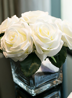 仿真花展厅装饰摆件陶瓷祝福