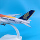 Singapore Airlines aircraft model ornaments with wheels