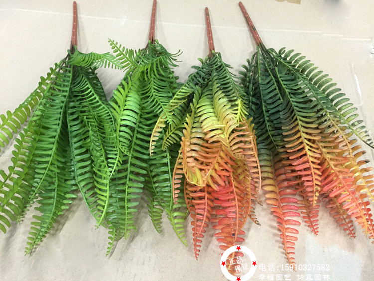 田园仿真假花绿植蕨类植物绿叶装饰胶叶插花配草波斯草蕨草 - 图2