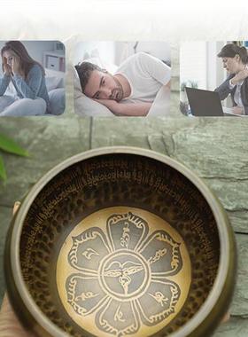 梵木果唱钵佛音钵尼泊尔手工瑜伽禅修钵音钵梵文音钵禅修钵铜编钟