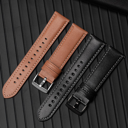 适用华为gt6表带gt5/4/3/2手表带优质柔软皮质保时捷ecg版watch3pro智能手表gs3pro荣耀magic2男女潮流表带 - 图0