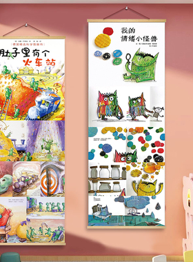 幼儿园阅读区主题文化墙环创挂布读书角教室布置绘本馆墙面装饰画