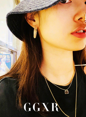 GGXR925银白色水晶包包锁骨链