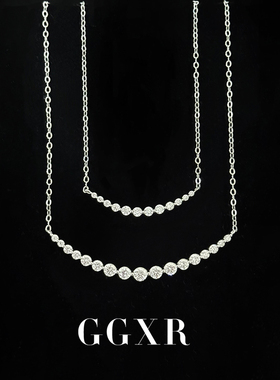 GGXR 925银微笑项链锁骨链经典百搭款显瘦明星同款通勤