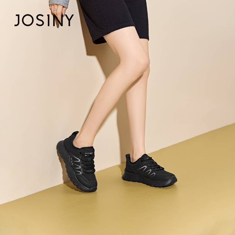 卓诗尼女鞋撤柜正品舒适老爹鞋运动春秋网面透气休闲鞋时尚小白鞋 - 图2