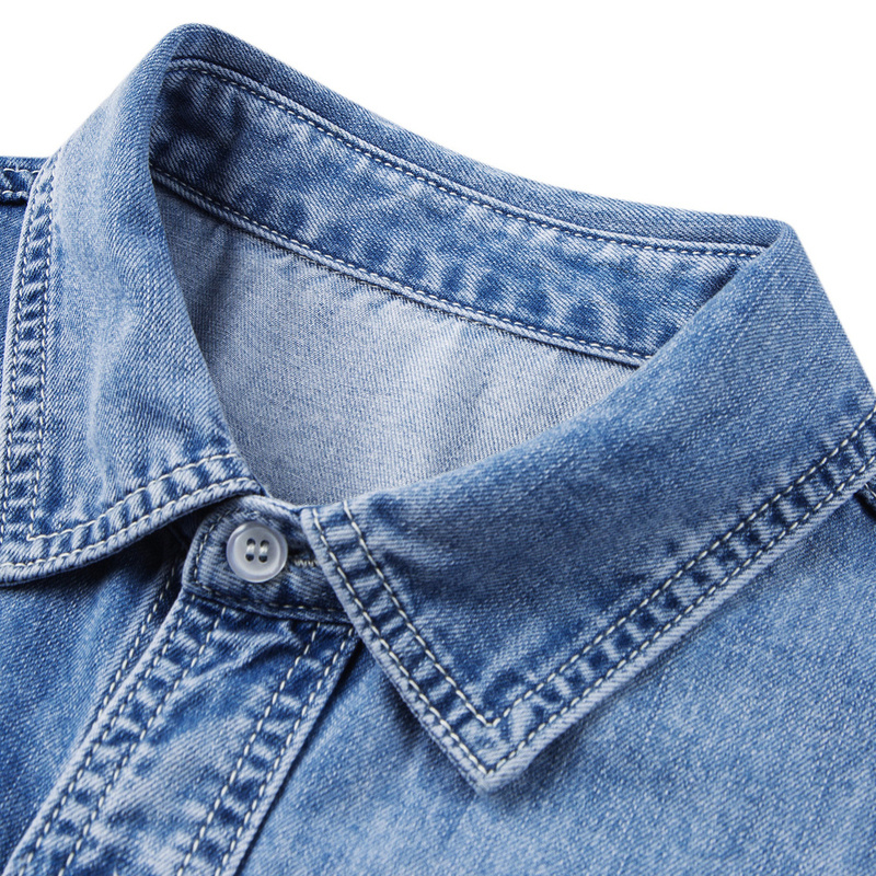 gxg.jeans男装2023年夏季新款牛仔短袖衬衫JE1230177C