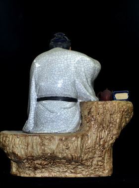 茶圣陆羽历史人物禅意风工艺摆件