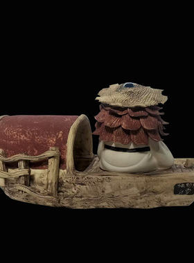 陶瓷渔夫摆件创意工艺品钓鱼礼品