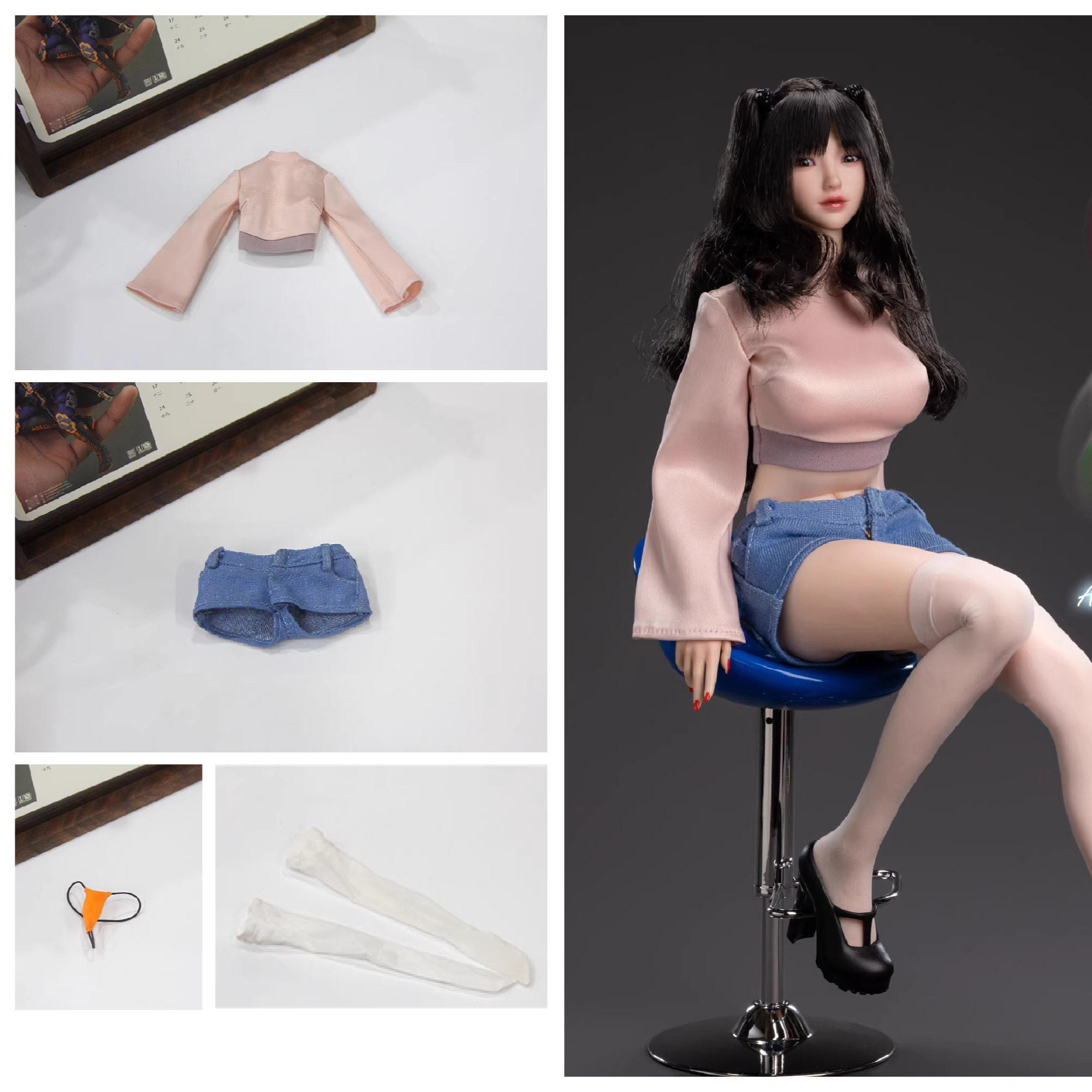 i8toys 1/6 小纯 可动眼女兵人头雕 I8-H005 服装配件包 现货 - 图1