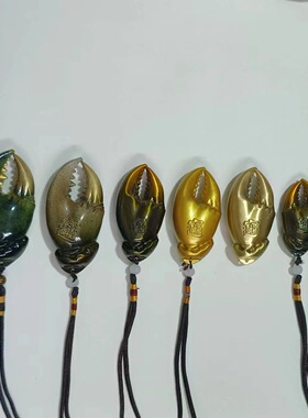 纯铜螃蟹钳摆件工艺品摆设男士礼品手把件招财挂件饰品