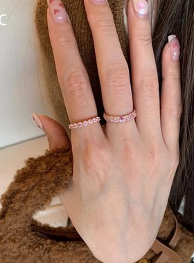 仿锆石戒指女轻奢高级感食指戒