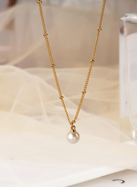 欧美时尚金色不锈钢项链