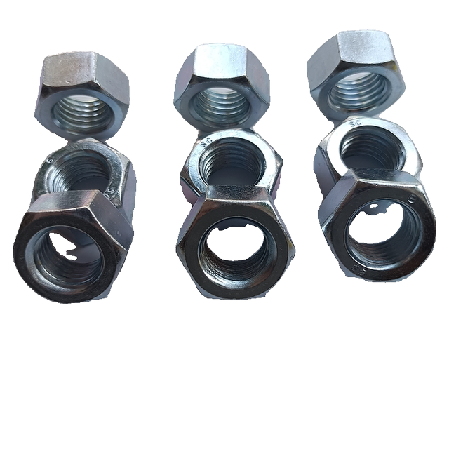 Grade 8/12 high strength nut blackened blue and white zinc