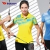 Bart 侬 phụ nữ thể thao áo polo ve áo ngắn tay mùa hè quần áo cầu lông mới đào tạo quần áo thi đấu 9114 - Áo polo thể thao Áo polo thể thao