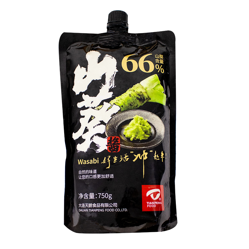 寿司料理酱料天鹏山葵酱寿司刺身蘸酱辣根酱新鲜芥末酱750g/包 - 图3