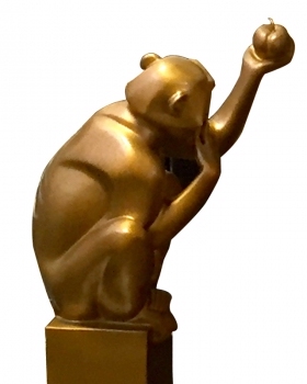 阿斯蒙迪马绍金猴青铜雕塑艺术品