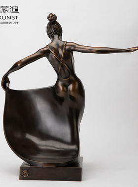 德国进口青铜女性人物雕摆件