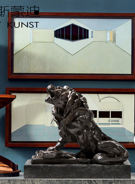 阿斯蒙迪大师罗丹Rodin狮子摆件