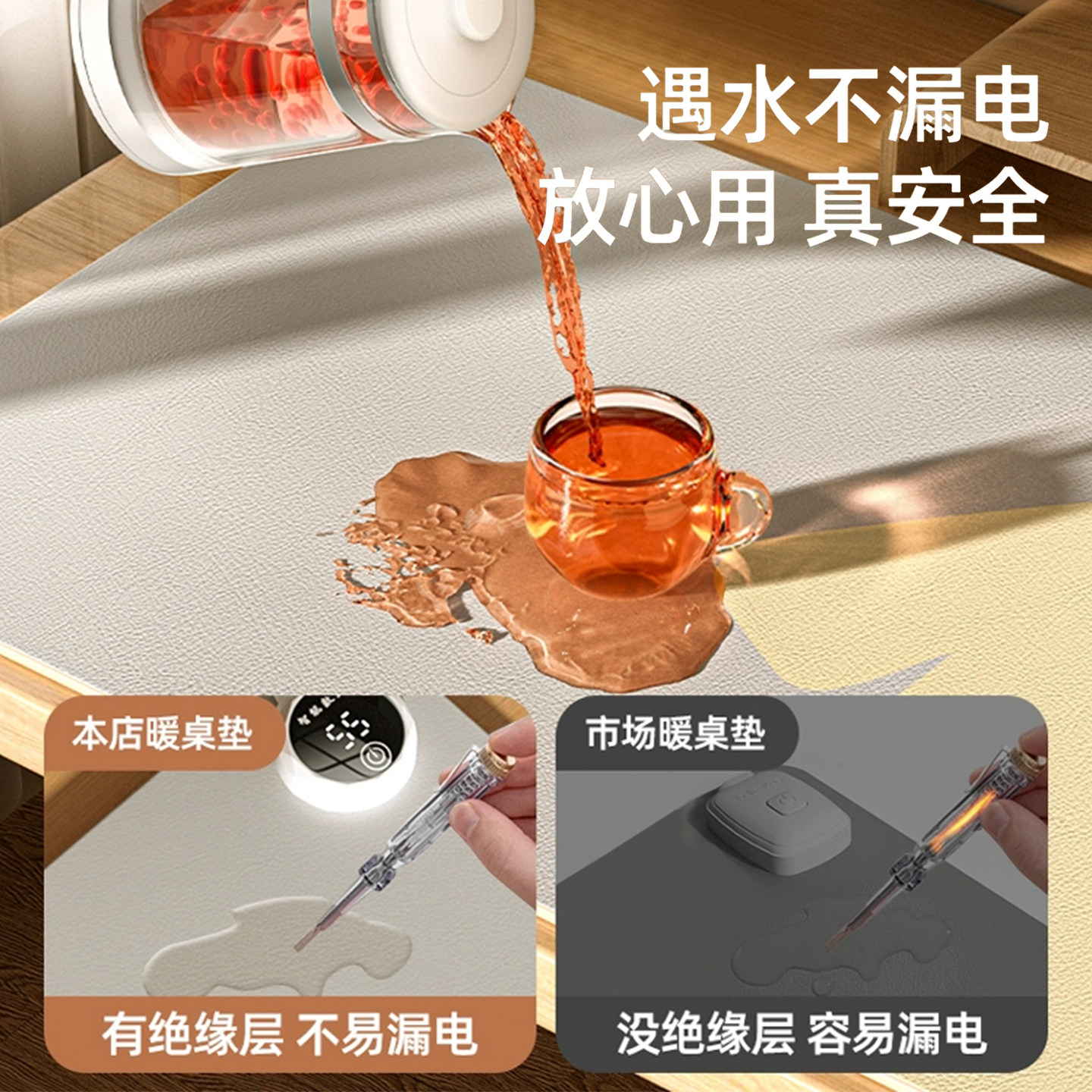 3c认证加热鼠标垫办公室电脑桌面发热桌垫书桌学生写字恒温暖手垫,淘宝优惠券,粉丝福利购,淘宝优惠卷