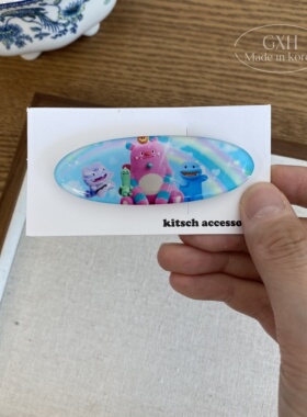 进口kitsch可爱小怪兽女童发夹