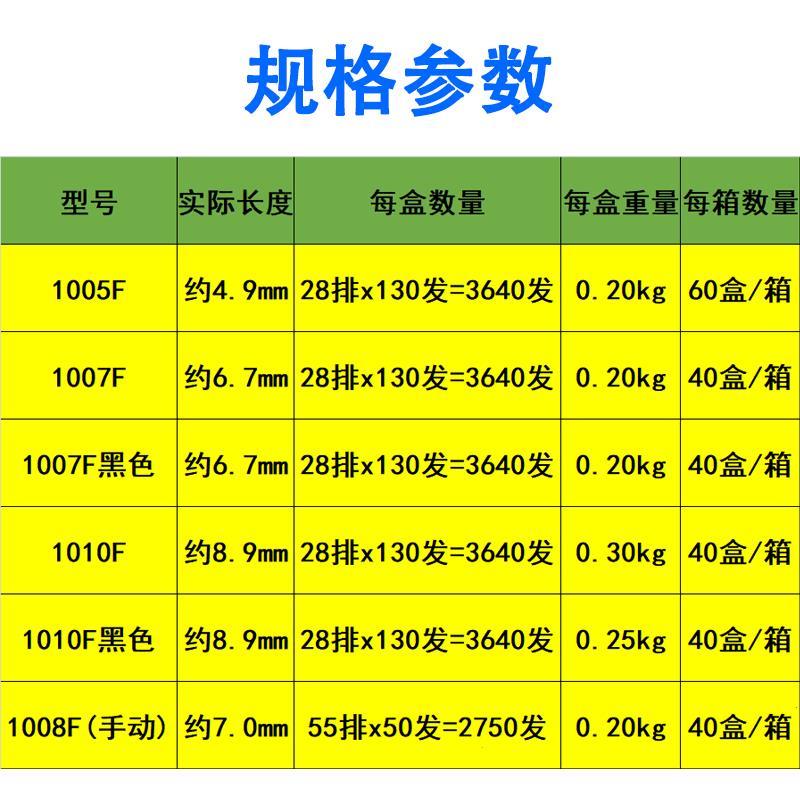 正品百得工业级枪钉1010F码钉1005F1007F气动门型钉黑色手动1008F - 图0