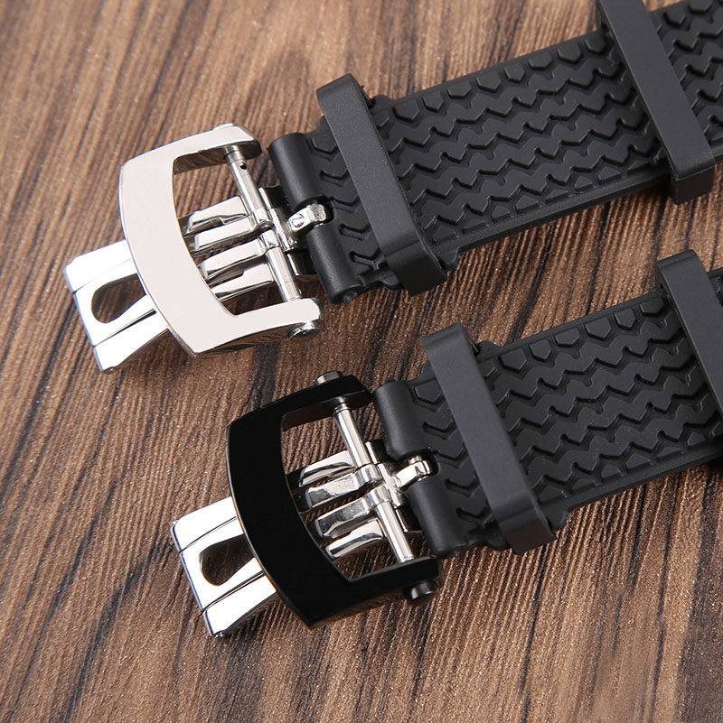 港喆福168511-30013015橡胶表带 港喆福手表配件