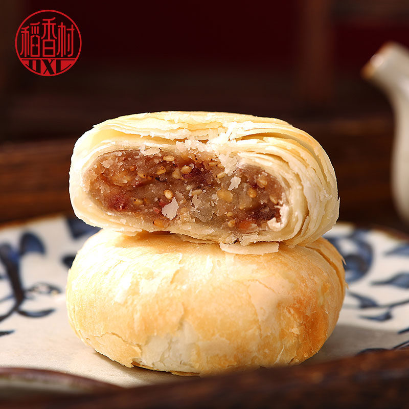 稻香村苏式月饼310g酥皮饼五仁豆沙酥皮月饼独立包装中秋月饼酥饼