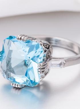 臻荣ebay新款热卖镶嵌浅海蓝色