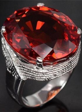 臻荣ebay热卖夸张镶嵌鹅蛋形红彩