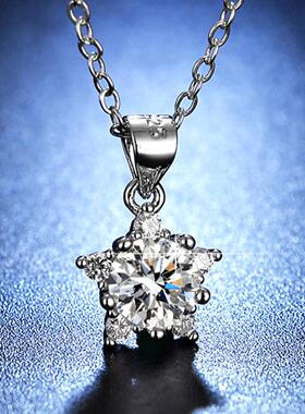 快手小红书网红仿莫桑石项链天鹅