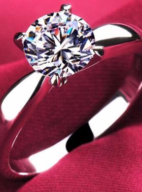 臻荣ebay热卖经典女款四爪锆石